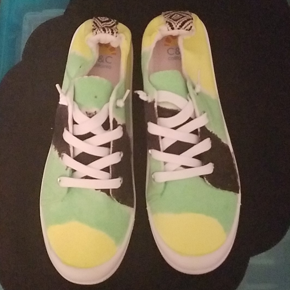Tye dyed shoes